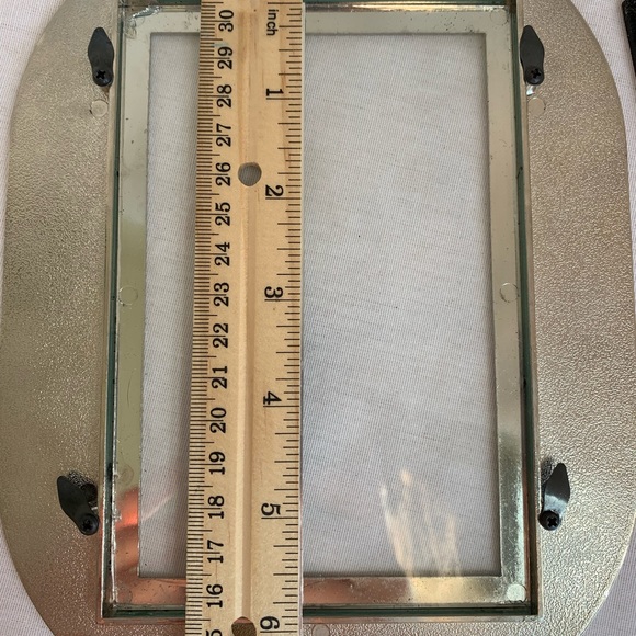 ✨SOLD✨ Geometric Green and Yellow/Orange Metal Picture Frame for 4x6” photo - Picture 6 of 7